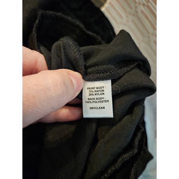 LOFT Short Sleeve Black Velvet Top Size Extra Small - Picture 4 of 4